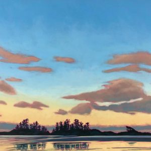 Painting of Tofino seascape at sunset