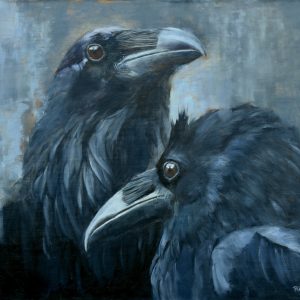 Regal portrait a raven couple