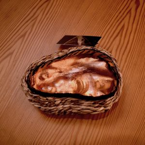 Contemporary Basketry Sculpture, Copper Gilt Shell