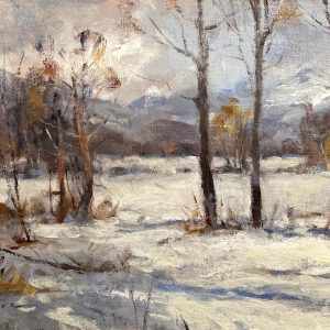Beautiful, contemporary fine-art winter landscape by a notable Canadian artist Dale Byhre